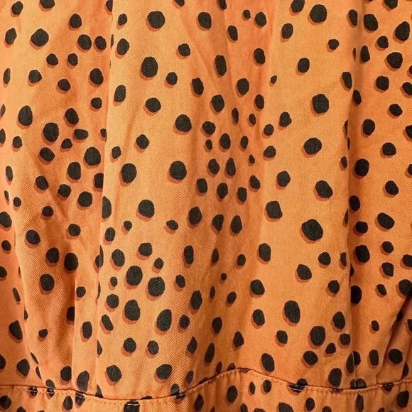 Marine Layer Orange Polka Dot Mini Dress - Picture 5 of 5